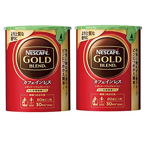 ネスカフェ ゴールドブレンド カフェインレス エコ&システムパック 60g×2本【 ソリュブル コーヒー 】【 60杯分 】【 詰め替え 】 | 