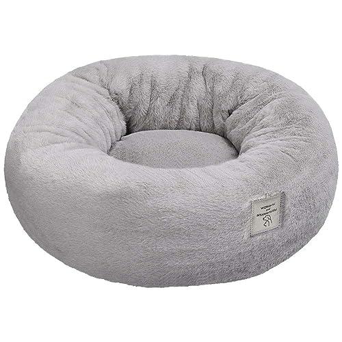 アイリスオーヤマ(IRIS OHYAMA) 犬 猫 ベッド ラビットファークッション ペットベッド PRCB-500 グレー 直径約50×高さ約 | 