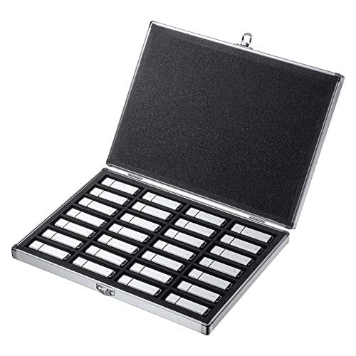 サンワサプライ USBフラッシュメモリケース (28本収納) FC-UFD2N シルバー | 