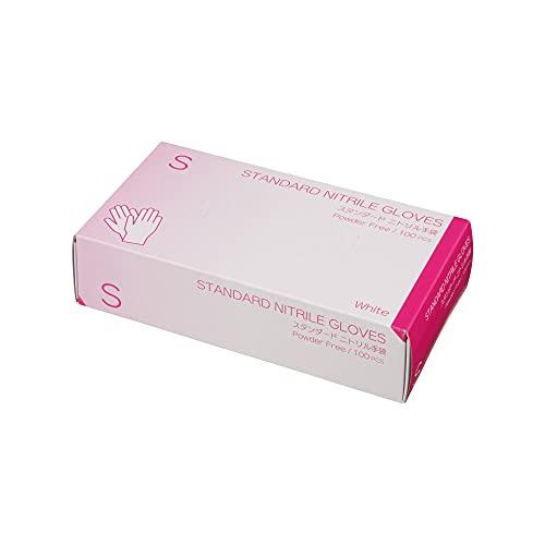 [マツヨシ] 使い捨て手袋 ニトリルグローブ ホワイト 粉なし 100枚入り 病院採用商品 (松吉医科器械) (S 新パッケージ) | 