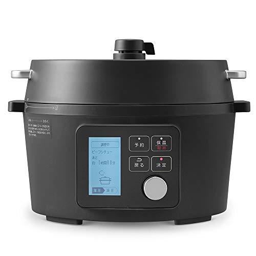 アイリスオーヤマ 電気圧力鍋 圧力鍋 4L 3*4人用 低温調理可能 卓上鍋 予約機能付き 自動メニュー90種類 ガラス蓋付き レシピブック付き ブラック PMPC-MA4-B アイリスオーヤマ 電気圧力鍋 圧力鍋 4L 3~4人用 低温調理可能 卓上鍋