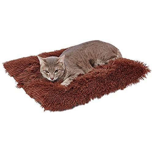 ペティオ (Petio) 犬猫用 広々くつろげる ふわふわクッションマットAWY Ｒ ダークブラウン | 