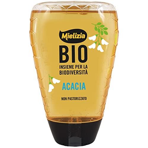Mielizia(ミエリツィア) アカシア の 有機 ハチミツ (スクイーザーボトル) 350g はちみつ (100% オーガニック 非加熱 b | 