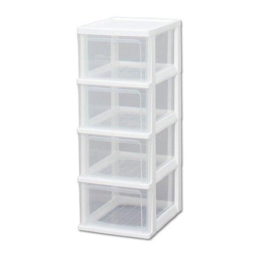 アイリスオーヤマ チェスト スリム 4段 日本製 幅30.9×奥行40×高さ82.2