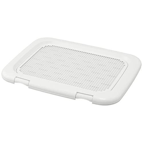 アイリスオーヤマ 犬 トイレ メッシュカバー付 フチもれしにくいトレーニングペットトレー ワイド 銀イオン配合 抗菌 アイボリー | 