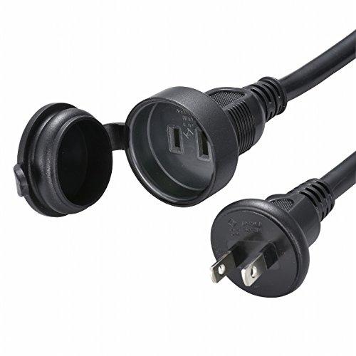 オーム(OHM) 防雨型作業用フタ付コード 1口 5m ブラック HS-EW1050F3-K 00-4352 | 