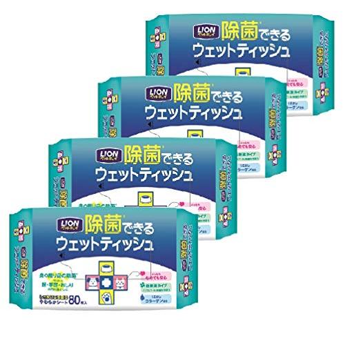 ライオン (LION) ペットキレイ 除菌できるウェットティッシュ 80枚入り