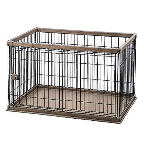 アイリスオーヤマ 犬 サークル ウッディサークル ブラウン 中型犬用 幅120×奥行80×高さ71cm PWSR-1280 | 