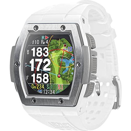 Shot Navi Crest ゴルフ用距離計 ホワイト Shot Navi Crest(ショットナビ) ホワイト×シルバー GPSゴルフナビ