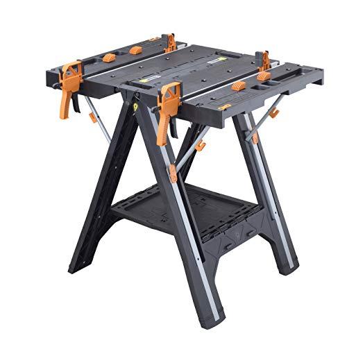 WORX ワークス 折りたたみ 作業台 ワークテーブル Pegasus ペガサス WX051 クランプドッグ4個 クイッククランプ2個付き グレ | 