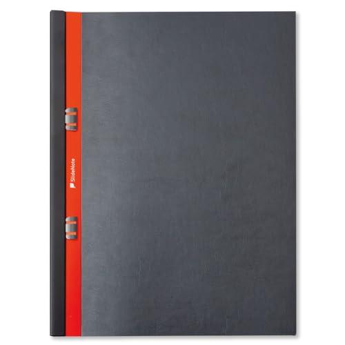 SlideNote スライドノートA4 ダークグレー 360°展開 ワンタッチ 穴あけ不要 折り返し コピー用紙 日本製 PageBase 20 | 