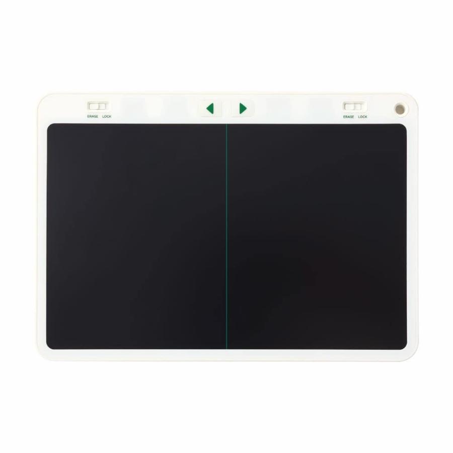 キングジム(Kingjim) 電子メモパッド ブギーボード 9インチ 別々に書いて消せる2画面モデル 電池交換可 BB-16 白 | 