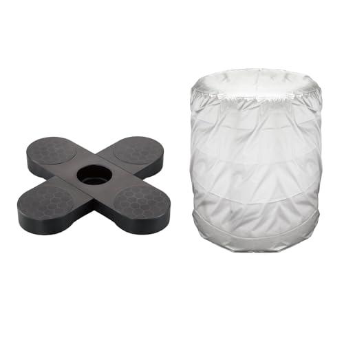 【タイヤパレット&タイヤ収納カバー Lセット】Belca(ベルカ) すのこ タイヤパレット 幅70×奥行70×高さ7cm ブラック タイヤ収納 | 