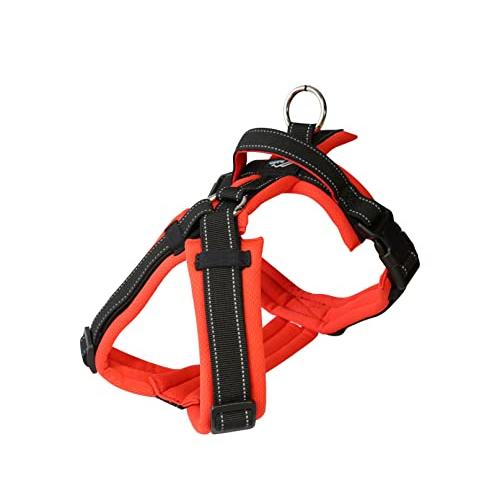 Hakusan ゼロハーネス 負担軽減 犬用ハーネス サイズ調整可 簡単着脱 夜間反射材 軽量 通気 ハンドル付き ネームプレート S サイズ | 