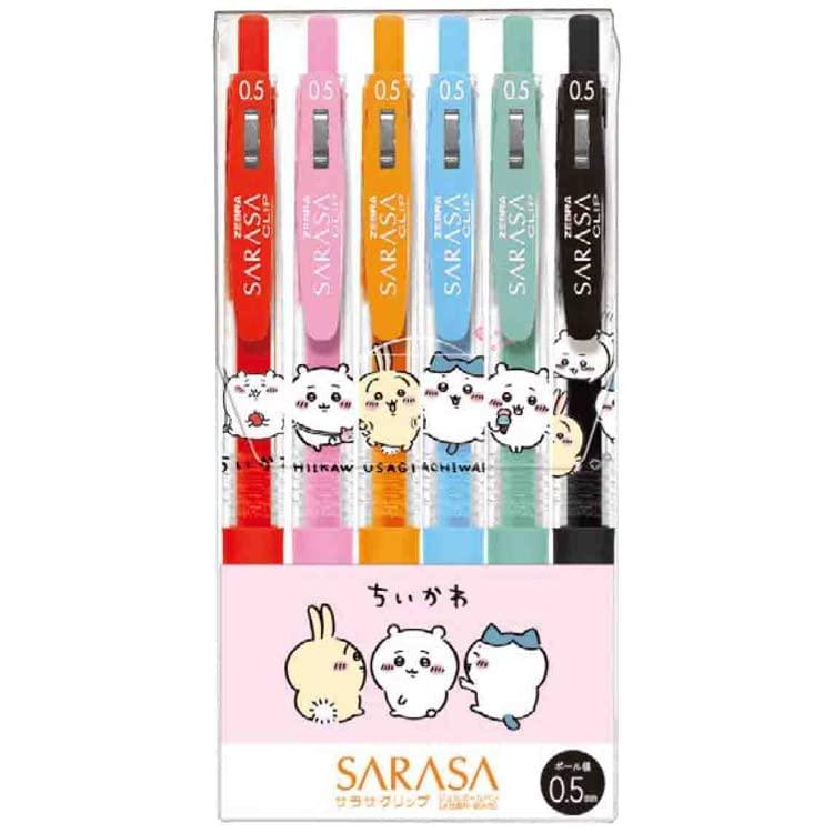 カミオジャパン(Kamiojapan) ちいかわ サラサ 水性ボールペン 0.5 6色