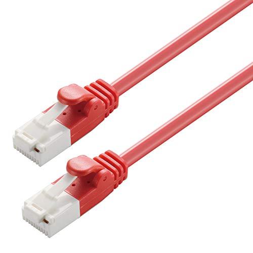 エレコム LANケーブル CAT6 20m ツメが折れない 爪折れ防止コネクタ 簡易パッケージ RoHS指令準拠 レッド LD-GPT/R20/ | 