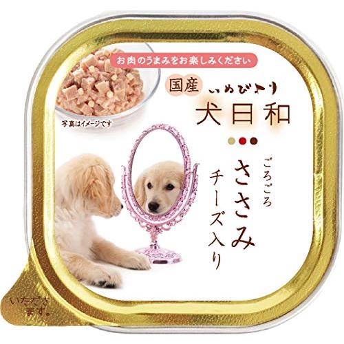 犬日和 ドッグフード トレイささみチーズ入り 100グラム (x 24) (まとめ買い) | 