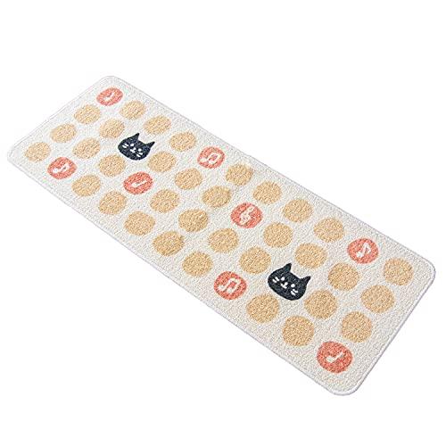 オカ(OKA) リズムキャット キッチンマット 約45cm×120cm ピンク (台所マット 日本製 すべり止め) | 