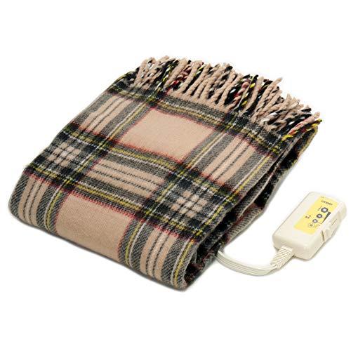ライフジョイ 電気ひざ掛け 日本製 ベージュ 160×82cm 洗える ブランケット かわいい 大判 JPN161CC | 