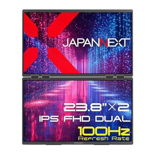 JAPANNEXT 23.8インチ IPSパネルx2搭載 フルHD(1920x1080)解像度 大型