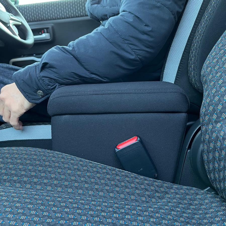 ルドクロ 軽自動車用 ニット アームレスト 汎用 A-336 簡単装着 肘掛け シーエー産商 ミライース アトレー | シーエー産商 | 09