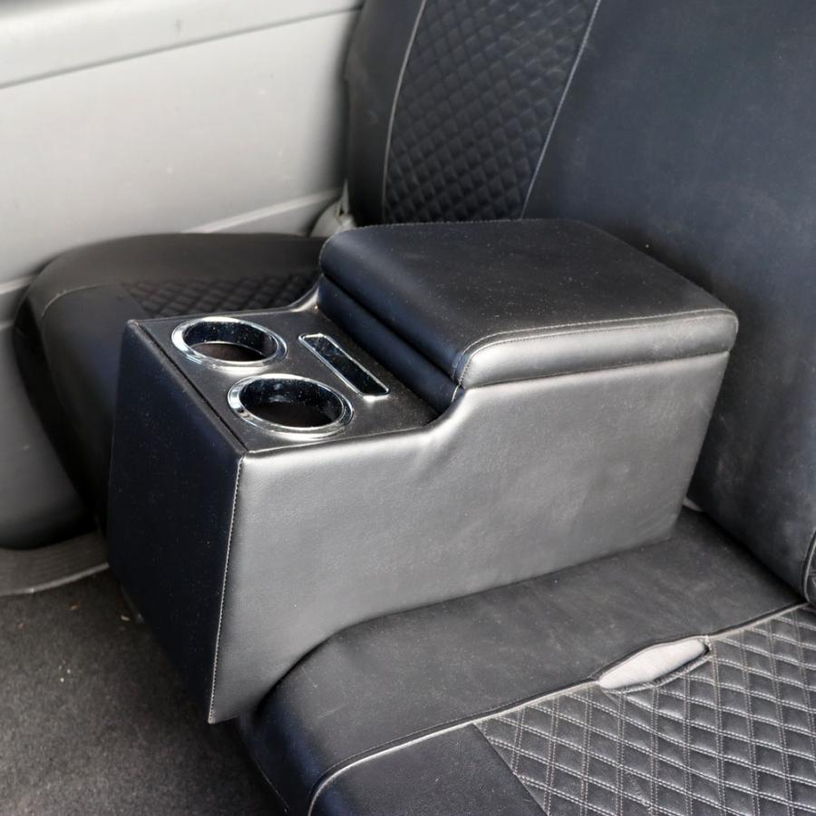 グランデアームレスト A-343 後部座席 コンソール リアコンソール アームレスト 簡単設置可能 ハイエース トラック 肘掛け シーエー産商 | シーエー産商 | 01