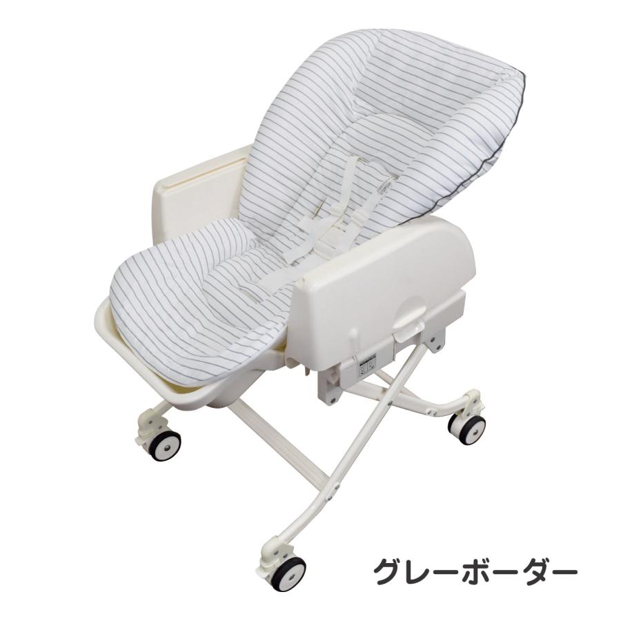 ベビーラック用シートクッション グレーボーダー 簡単取付 孫 プレゼント シーエー産商 |  | 01