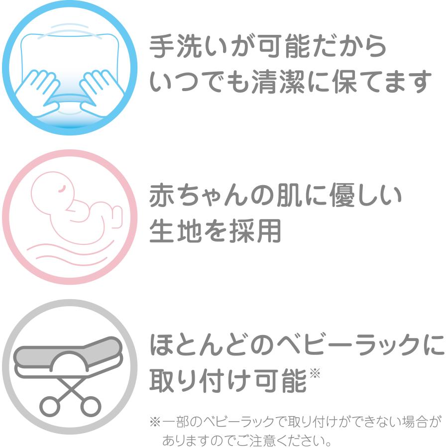 ベビーラック用シートクッション グレーボーダー 簡単取付 孫 プレゼント シーエー産商 |  | 05