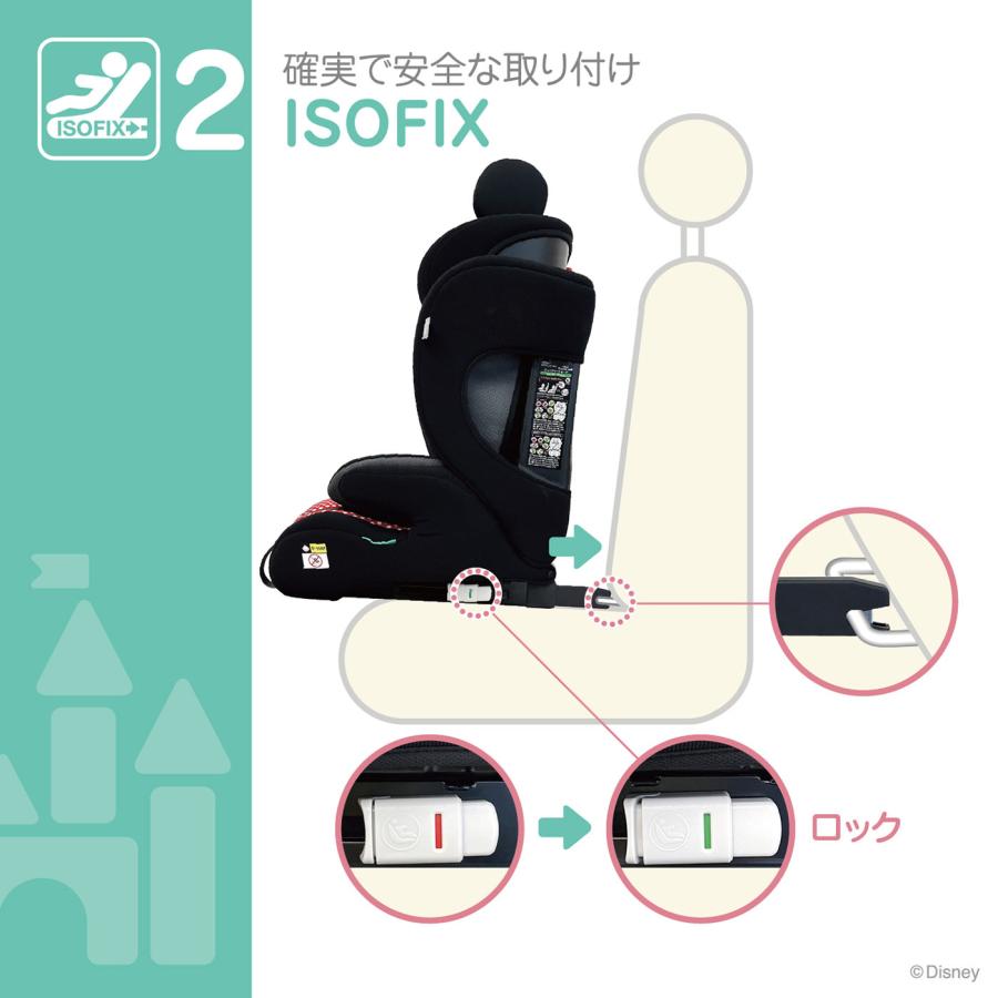 ミニーマウス　チャイルドシート　ジュニアシート ジュニアシート ハイバックジュニア i-Size ミッキー／ウォーク