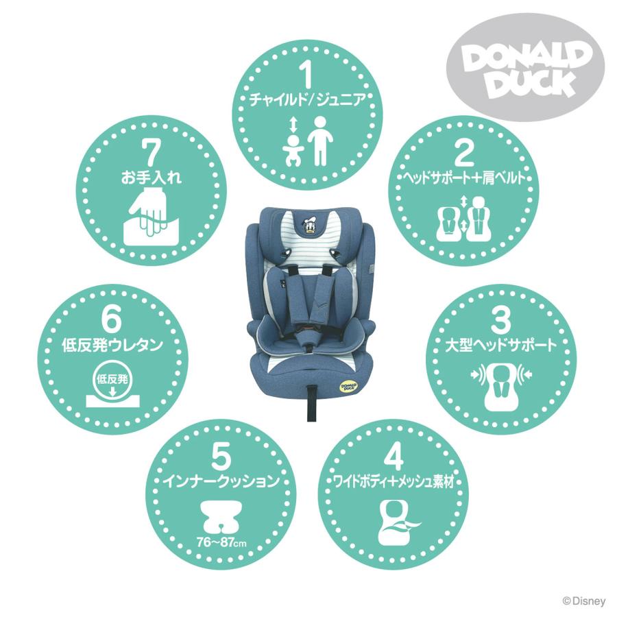 ディズニー ハーネスジュニアネクスト/ドナルドダック 76cm〜150cm チャイルドシート ジュニアシート ロングユース R129 |  | 03