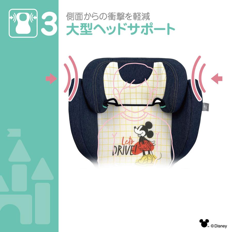 ディズニー ハイバックジュニア/デニムミッキー 100cm〜150cm ジュニアシート R129 | Disney | 06