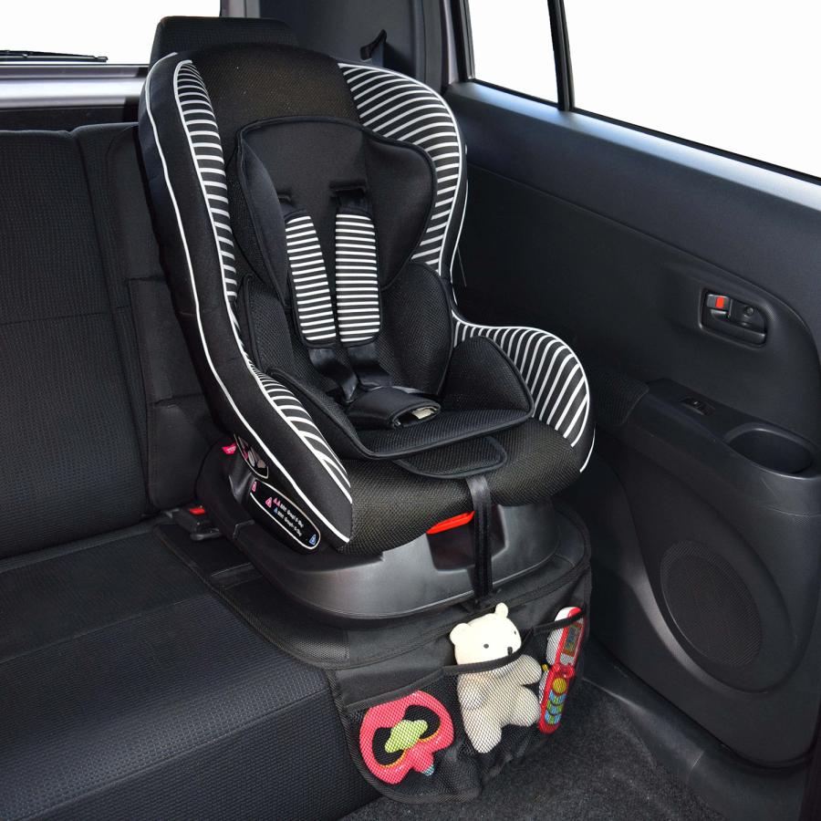 マムズキャリー チャイルドシートマット ポケット付き カーシート保護