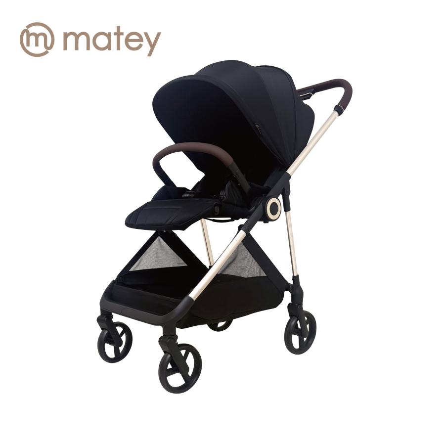 8月入荷予定分予約 matey ベビーカーPro４輪フリー ブラック １か月〜48か月 AB型 両対面 簡単折りたたみ |  | 01