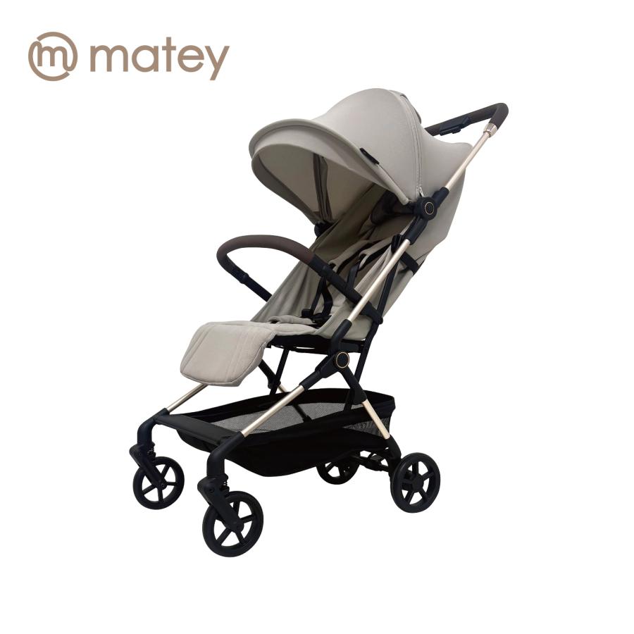 8月中〜下旬入荷予定分予約 matey ベビーカーコンパクト ベージュ 1か