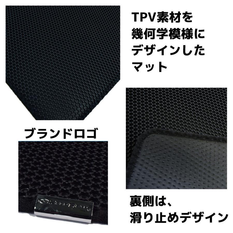 マット ジオメトリック フロアマット ブラック 2枚セット ZR-1122 ZERO REVO