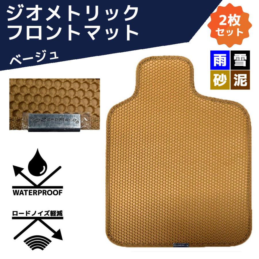 ジオメトリック フロアマット ベージュ 2枚セット ZR-1124 ZERO REVO