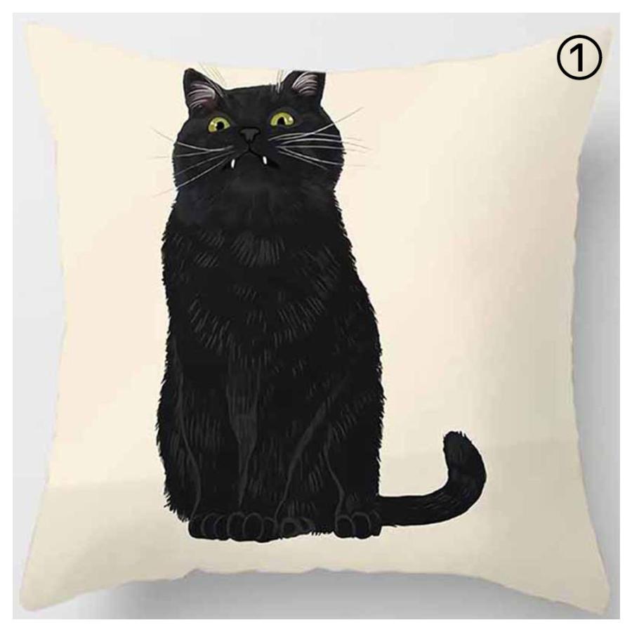 クッションカバー 猫 ネコ 45x45cm おしゃれ かわいい アニマル クッション  ピローケース 雑貨 メール便【 送料無料 】 |  | 03