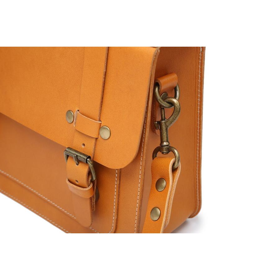 サッチェルバッグ ショルダーバッグ ビジネスバッグ 本革 ヌメ革 斜