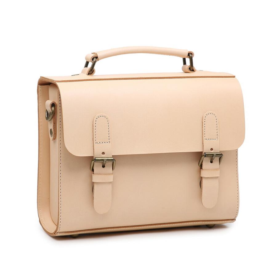 ショルダーバッグ サッチェルバッグ ペールオレンジ レザー ミニショルダー ハンドバッグ レディース メンズ 本革 ヌメ革 斜めがけ 高品質 軽量 |  | 04