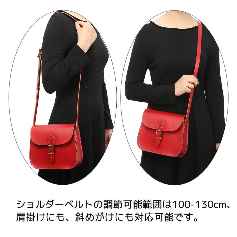 chiiiibagレザーショルダーバッグ レッド ミニショルダー 本革 レディーズ レッド 赤 ショルダーバッグ ヌメ革
