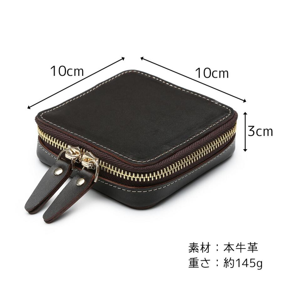 アクセサリーポーチ ジュエリーポーチ 本革 レザー コンパクト