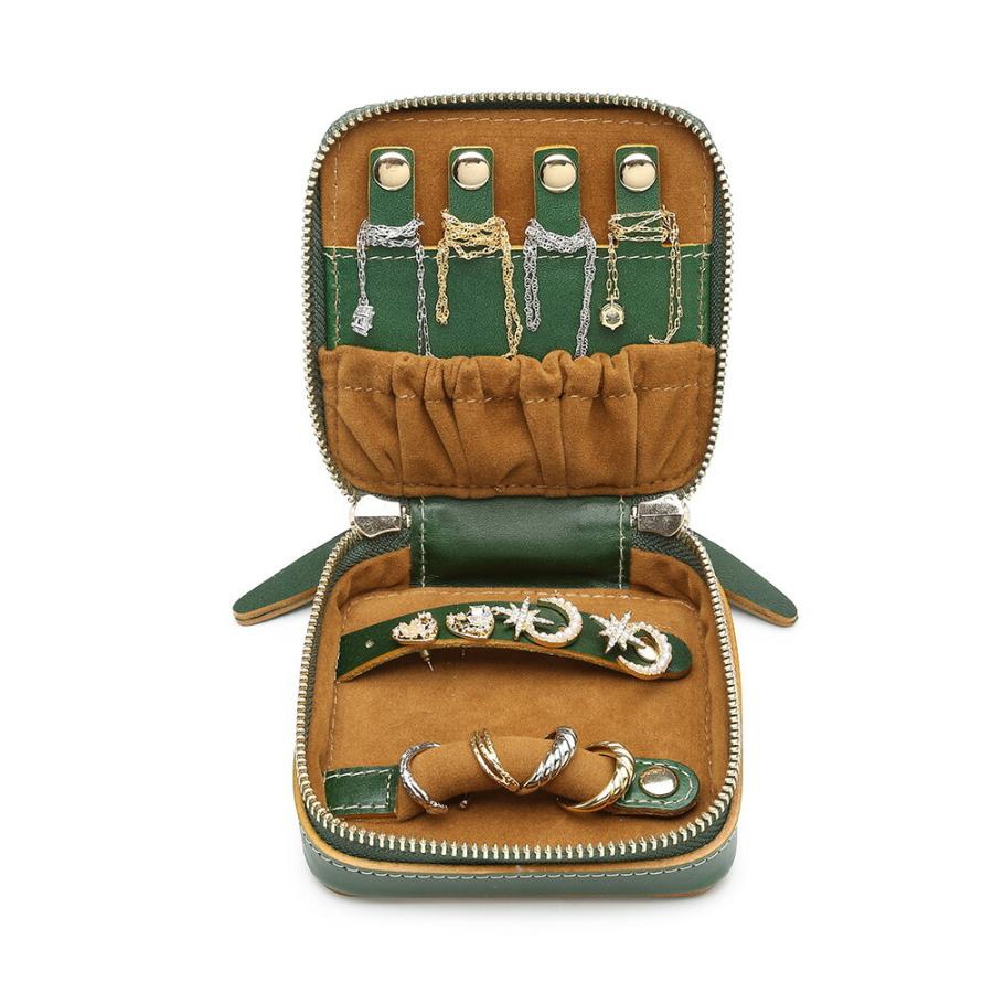 ジュエリーポーチ ジュエリーケース レザー 本革 コンパクト