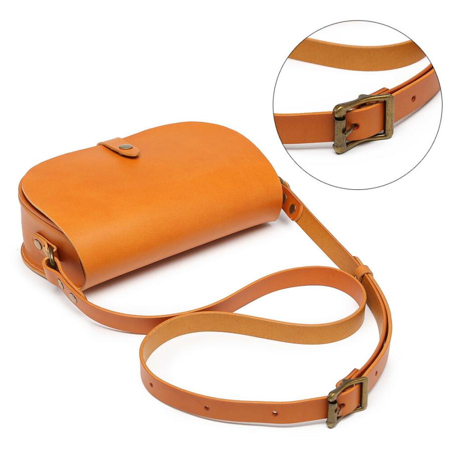 本革 ショルダーバッグ レザー キャメル ヌメ革 ミニショルダーバッグ