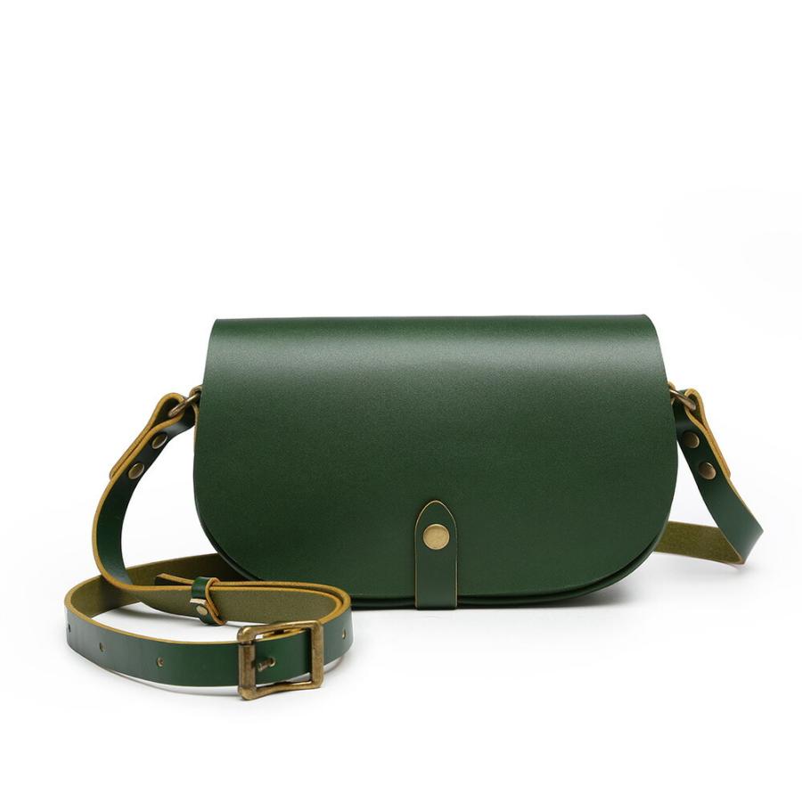 所作　ショサ　ショルダーバッグ　ショルダーポーチ　グリーン　レザー　本革　ヌメ革 ショルダーポーチ 所作 ブライドル グリーン : 所作 Official