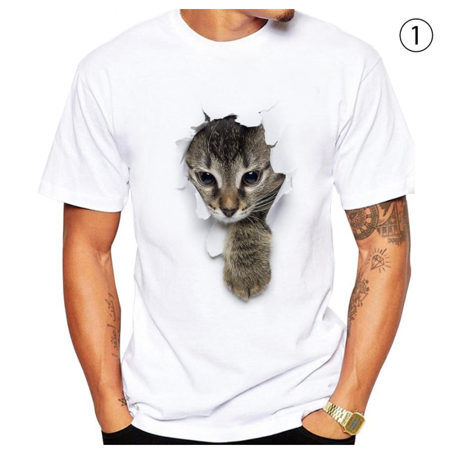Ｔシャツ 猫 猫柄 大きいサイズ ティーシャツ テーシャツ 小さいサイズ メンズ レディース トップス 3Dプリント かわいい おしゃれ おもしろ 半袖 |  | 01