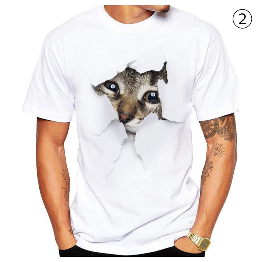 Ｔシャツ 猫 猫柄 大きいサイズ ティーシャツ テーシャツ 小さいサイズ メンズ レディース トップス 3Dプリント かわいい おしゃれ おもしろ 半袖 |  | 02