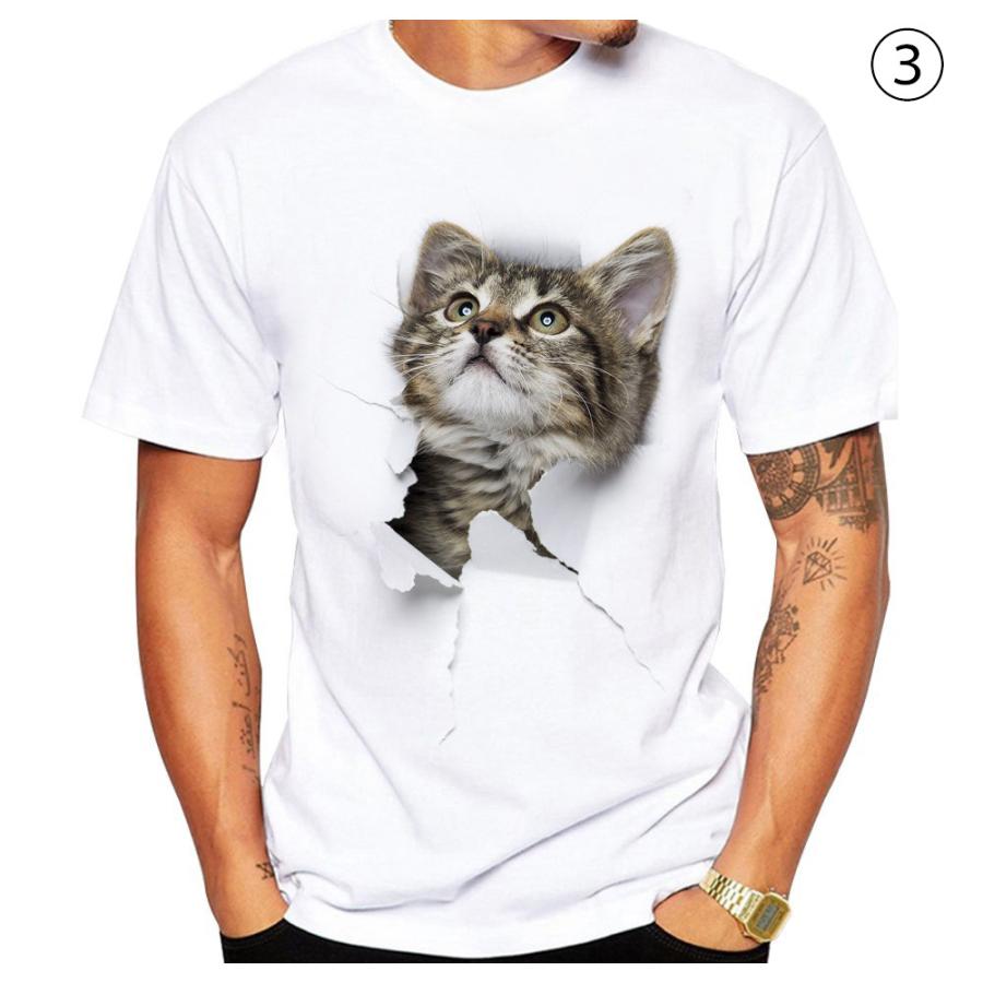 Ｔシャツ 猫 猫柄 大きいサイズ ティーシャツ テーシャツ 小さいサイズ メンズ レディース トップス 3Dプリント かわいい おしゃれ おもしろ 半袖 |  | 03