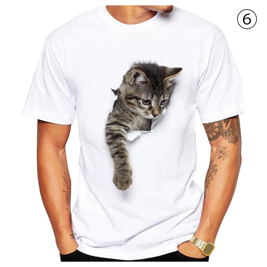 Ｔシャツ 猫 猫柄 大きいサイズ ティーシャツ テーシャツ 小さいサイズ メンズ レディース トップス 3Dプリント かわいい おしゃれ おもしろ 半袖 |  | 06