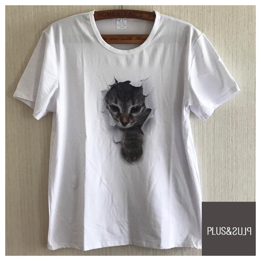 Ｔシャツ 猫 猫柄 大きいサイズ ティーシャツ テーシャツ 小さいサイズ メンズ レディース トップス 3Dプリント かわいい おしゃれ おもしろ 半袖 |  | 08