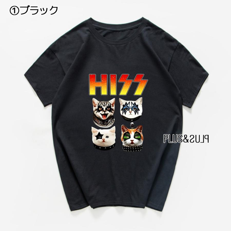 Tシャツ 猫柄 ミュージシャン ヘビメタ ハードロック 男女兼用 メンズ